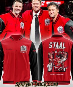 Carolina Hurricanes Eric Staal Hall of Fame Baseball Jacket