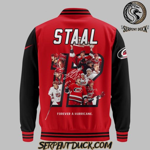 Carolina Hurricanes Eric Staal Hall of Fame Baseball Jacket