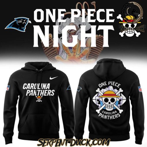 Carolina Panthers X One Piece Black Hoodie