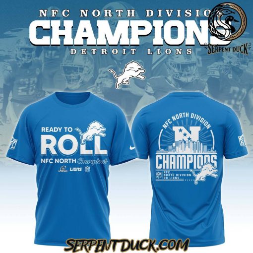 Detroit Lions NFC North Division Champions Limited Blue T-Shirt