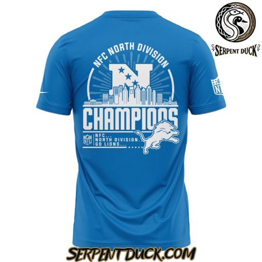 Detroit Lions NFC North Division Champions Limited Blue T-Shirt