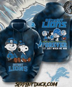 Detroit Lions NFL X Peanuts Forever Not Just When We Win Hoodie