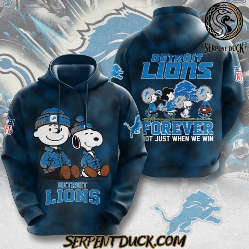 Detroit Lions NFL X Peanuts Forever Not Just When We Win Hoodie