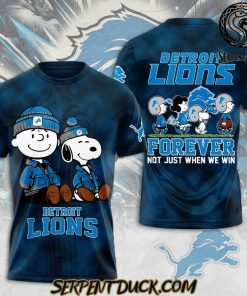 Detroit Lions NFL X Peanuts Forever Not Just When We Win T-Shirt