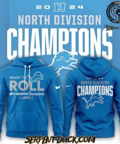 Detroit Lions Ready To Roll NFC North Champions Blue Hoodie