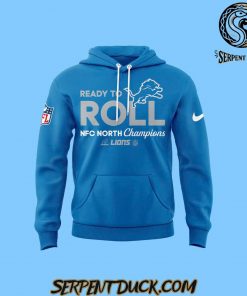 Detroit Lions Ready To Roll NFC North Champions Blue Hoodie