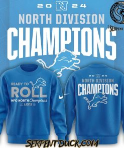 Detroit Lions Ready To Roll NFC North Champions Blue Sweatshirt