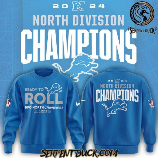 Detroit Lions Ready To Roll NFC North Champions Blue Sweatshirt