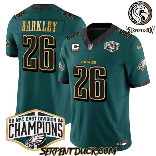 Philadelphia Eagles 2024 NFC East Division Champions Green Football Jersey