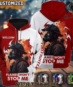 Firefighter Flames Won’t Stop Me Hoodie