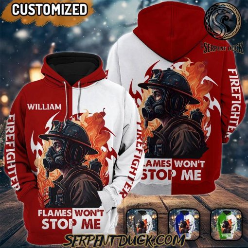 Firefighter Flames Won’t Stop Me Hoodie