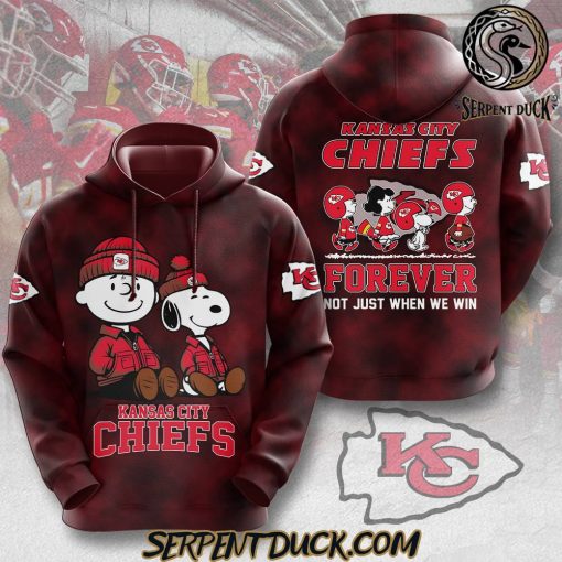 Kansas City Chiefs NFL X Peanuts Forever Not Just When We Win Hoodie