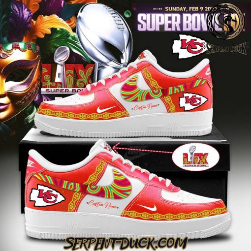 Kansas City Chiefs Super Bowl Lix 2025 Limited Edition Air Force 1 Sneaker