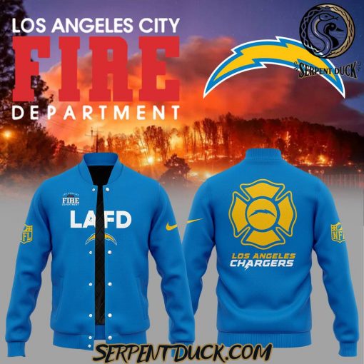 Los Angeles Chargers LAFD Baseball Jacket