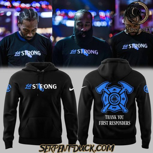 Los Angeles Clippers LA Strong Thank You First Responders Black Hoodie