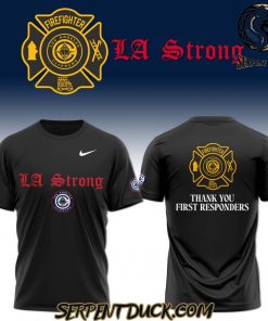 Los Angeles Clippers LA Strong Thank You First Responders Black T-Shirt