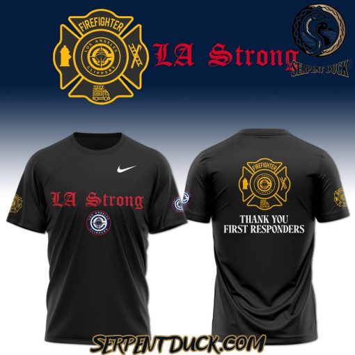 Los Angeles Clippers LA Strong Thank You First Responders Black T-Shirt