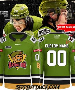 North Bay Battalion Green Gold 2025 New Custom Hockey Jersey