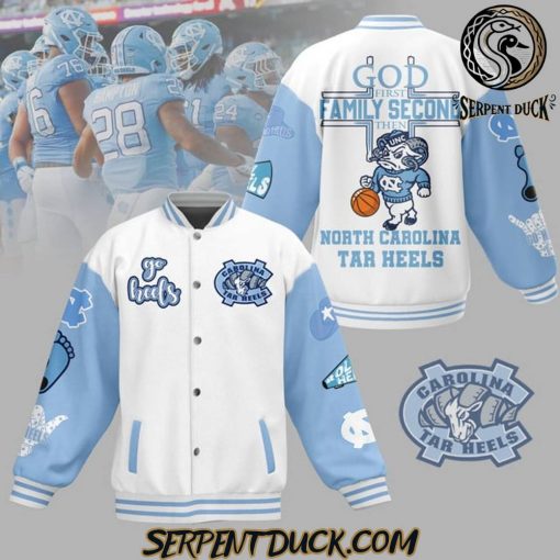 North Carolina Tar Heels God First Family Second Then North Carolina Tar Heels Baseball Jacket