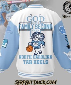 North Carolina Tar Heels God First Family Second Then North Carolina Tar Heels Baseball Jacket 3