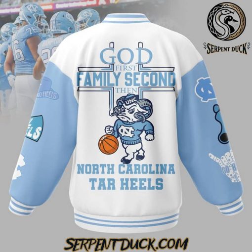 North Carolina Tar Heels God First Family Second Then North Carolina Tar Heels Baseball Jacket