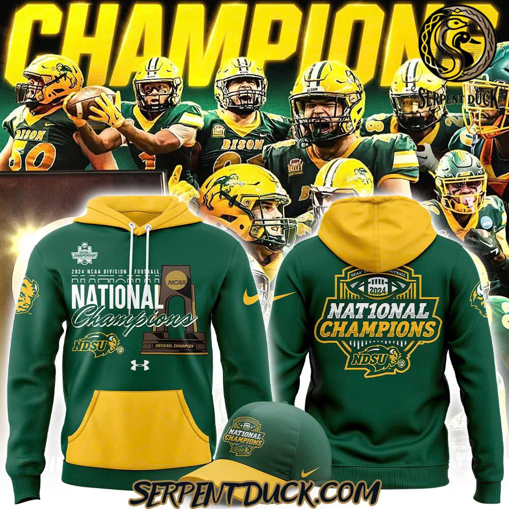 North Dakota State Bison Football 2024 FCS National Champions Hoodie