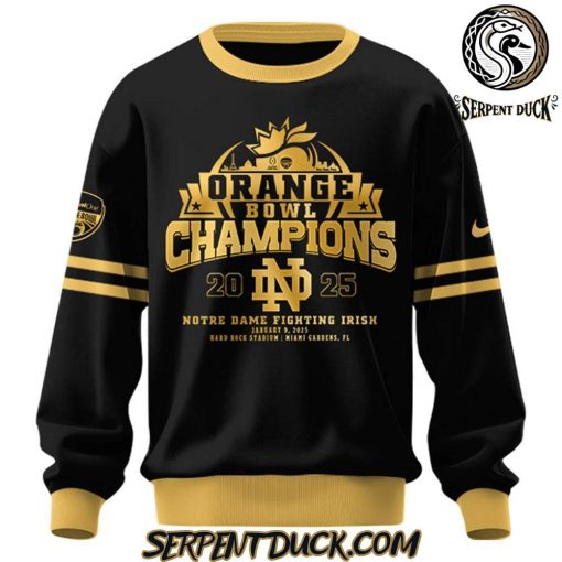 Notre Dame Fighting Irish 2025 Orange Bowl Champions Black Sweatshirt