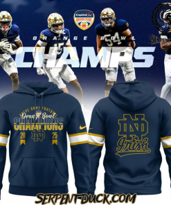 Notre Dame Fighting Irish 2025 Orange Bowl Champions Hoodie