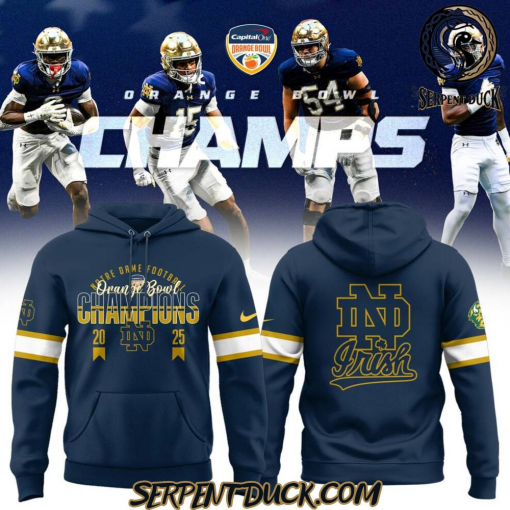 Notre Dame Fighting Irish 2025 Orange Bowl Champions Hoodie