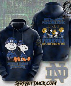 Notre Dame Fighting Irish X Peanuts Forever Not Just When We Win Hoodie