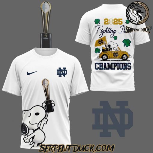 Notre Dame Fighting Irish X Snoopy 2025 Champions T-Shirt