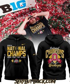 Ohio State Buckeyes 2024 National Champs Win For The Ages Hoodie