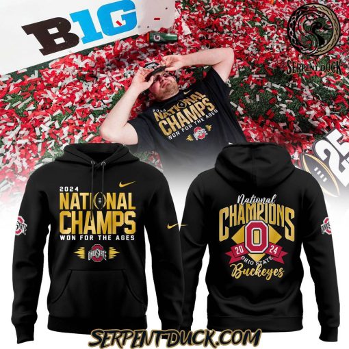 Ohio State Buckeyes 2024 National Champs Win For The Ages Hoodie