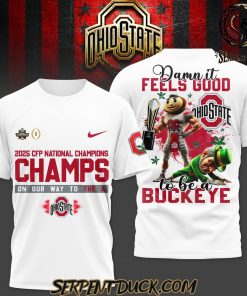 Ohio State Buckeyes 2025 CFP National Champions ” Champs On Our Way To The A ” T-Shirt