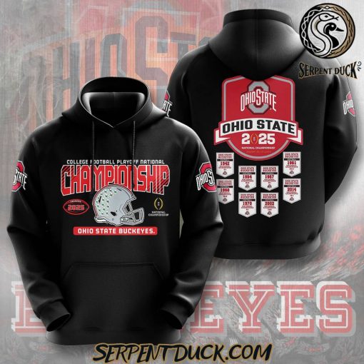 Ohio State Buckeyes College Football Playoff National Championship 2025 Hoodie