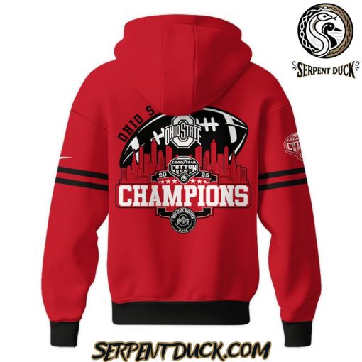 Ohio State Buckeyes Cotton Bowl Champions Red Hoodie