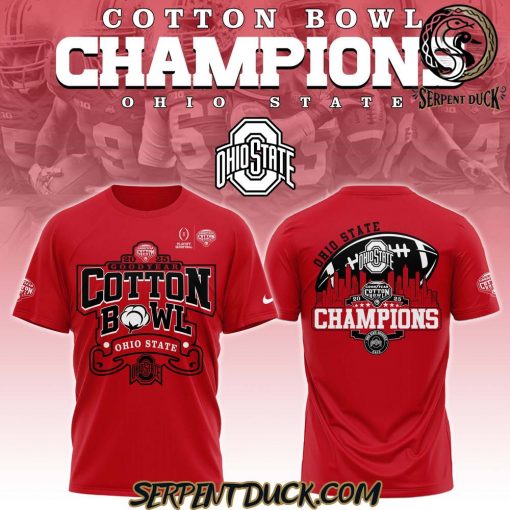 Ohio State Buckeyes Cotton Bowl Champions Red T-Shirt