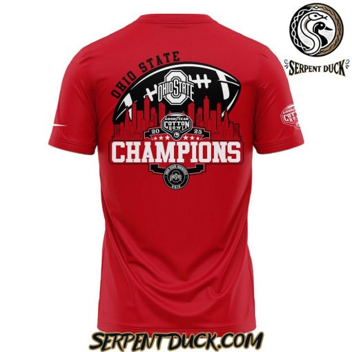 Ohio State Buckeyes Cotton Bowl Champions Red T-Shirt