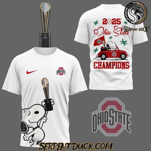 Ohio State Buckeyes X Snoopy 2025 Champions T-Shirt