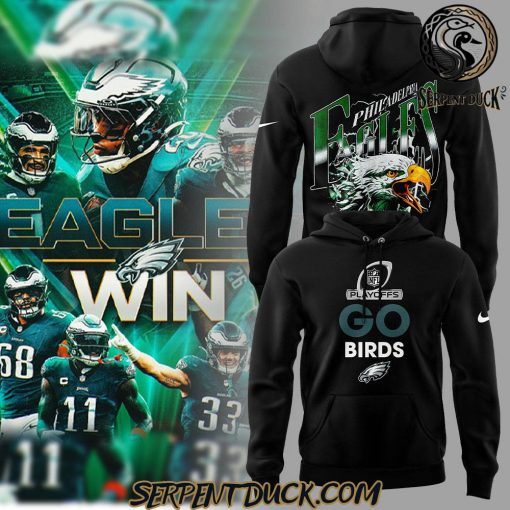 Philadelphia Eagles 2024 NFL Playoffs Go Birds Hoodie