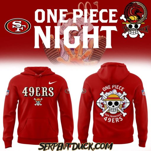 San Francisco 49ers X One Piece Red Hoodie