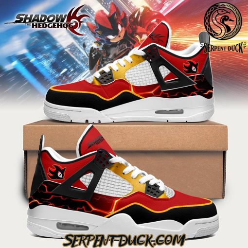 Shadow The Hedgehog Black and Red Specia Edition Air Jordan 4 Shoes