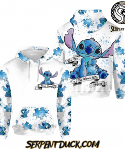 Stitch Be You The World Will Adjust Custom Name Hoodie