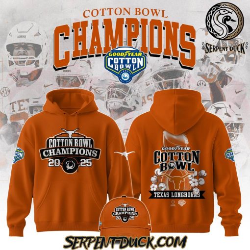 Texas Longhorn NCAA Cotton Bowl Champions 2025 Edition Hoodie