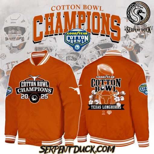 Texas Longhorn NCAA Cotton Bowl Champions Limited Edition Baseball Jacket 2025