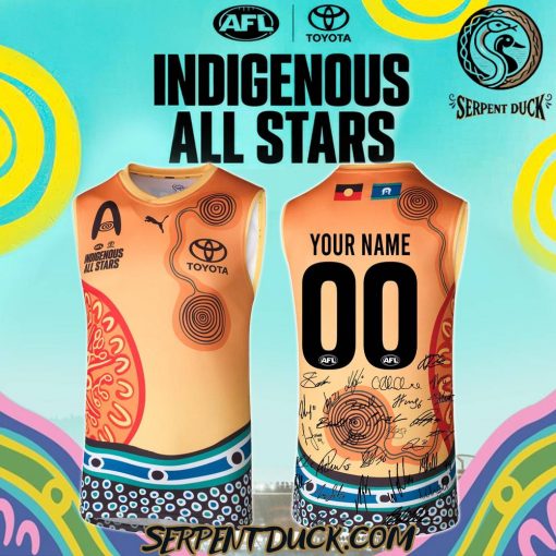 AFL 2025 Indigenous All Stars Guernsey SIGNATURE Custom Basketball Jersey