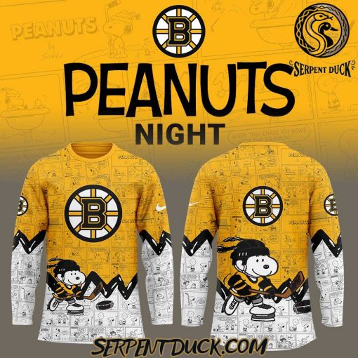 Boston Bruins Anniversary of Peanuts Hockey Jersey