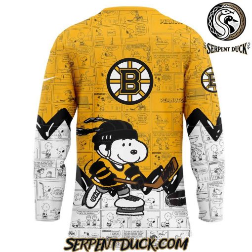 Boston Bruins Anniversary of Peanuts Hockey Jersey