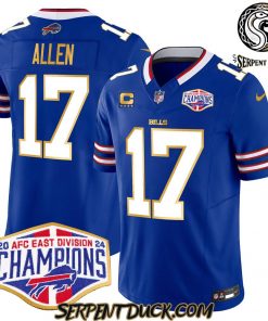 Buffalo Bills 2024 AFC East Division Champions Gold Trim Football Jersey