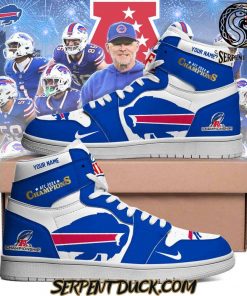 Buffalo Bills AFC 2024 Champions Custom Air Jordan 1 Sneaker